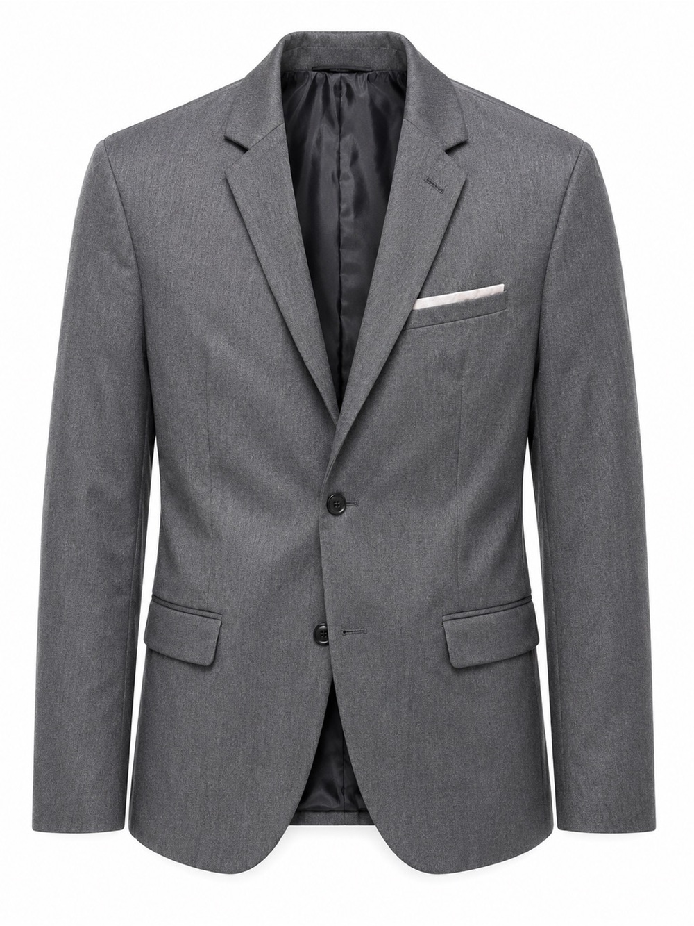 Zara Men's Gray Two-Button Notch Lapel Blazer